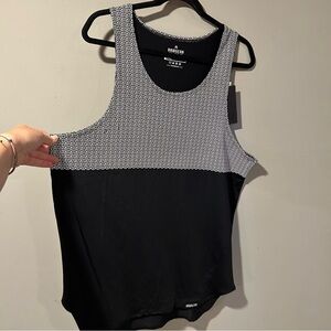 NEW RawGear Bradley Martyn Mens Stretch Tank Top Geometric Black White 2XL XXL
